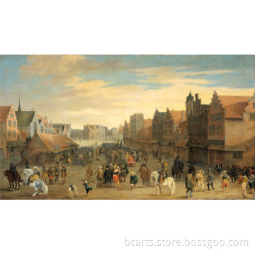 China Factory Direct Sale Indian Village Scene Paintings for Wall Decoration
